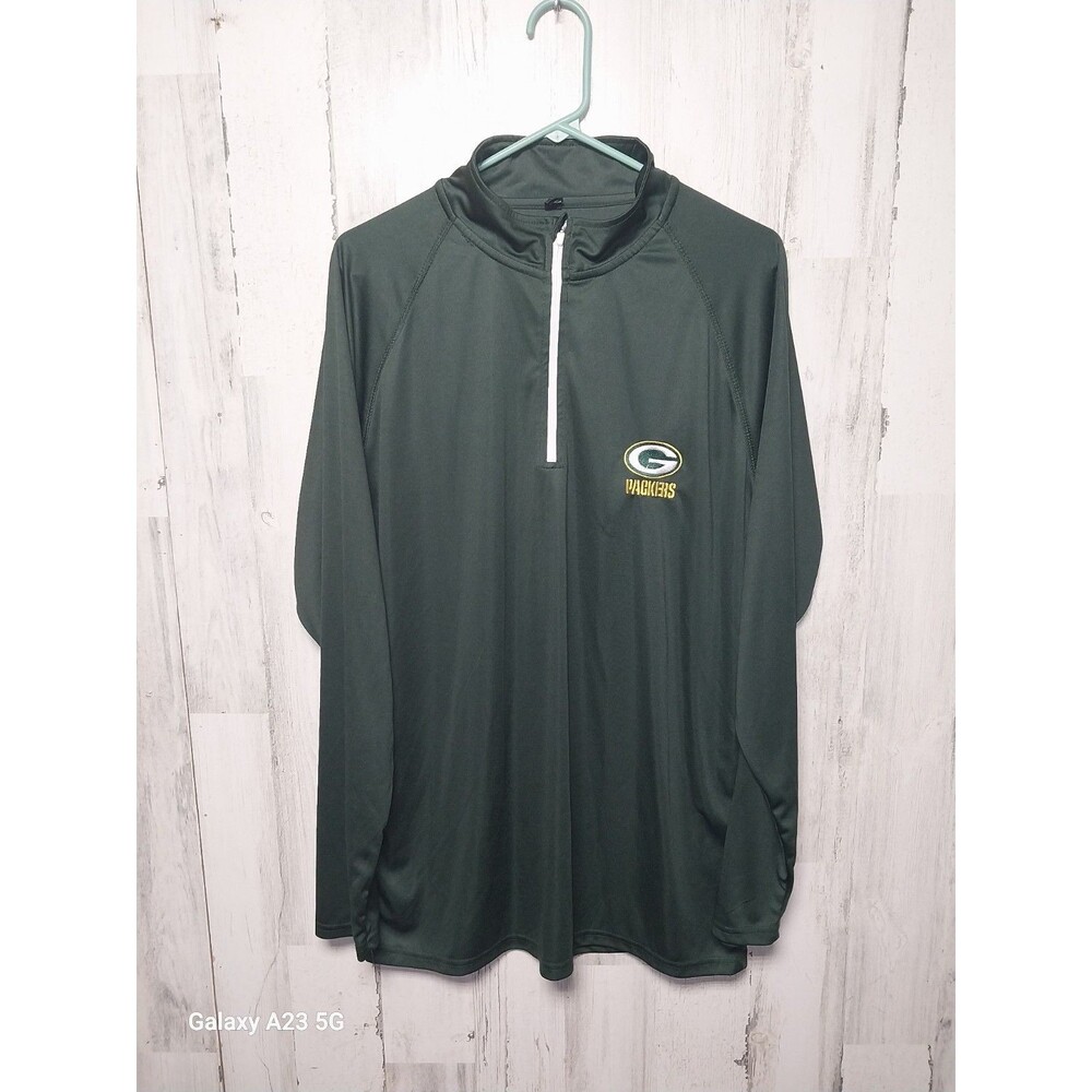 Green Bay Packers Men's XL Green Quarter Zip Pullover